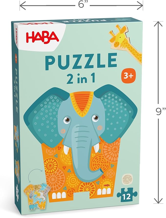 HABA 2-in-1 Elephant Wooden Puzzle