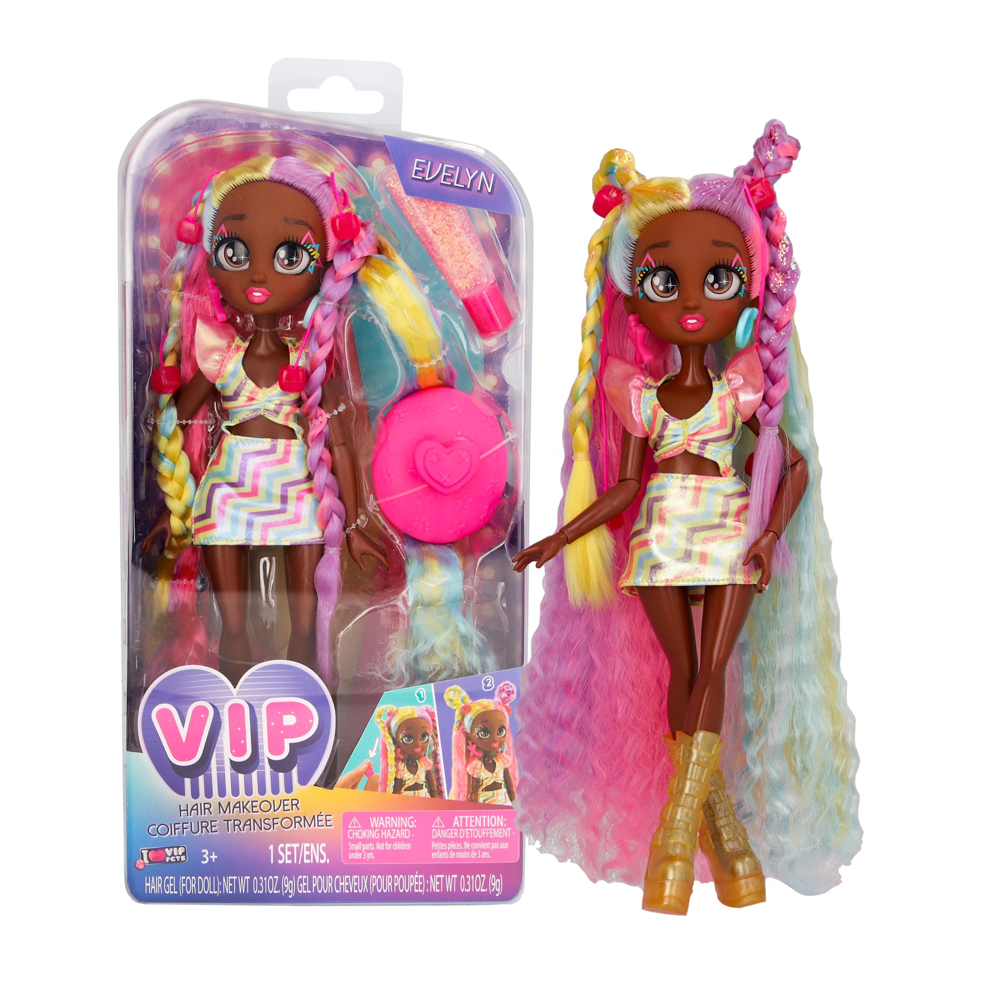 VIP Girls Hair Makeover Evelyn Fashion Doll