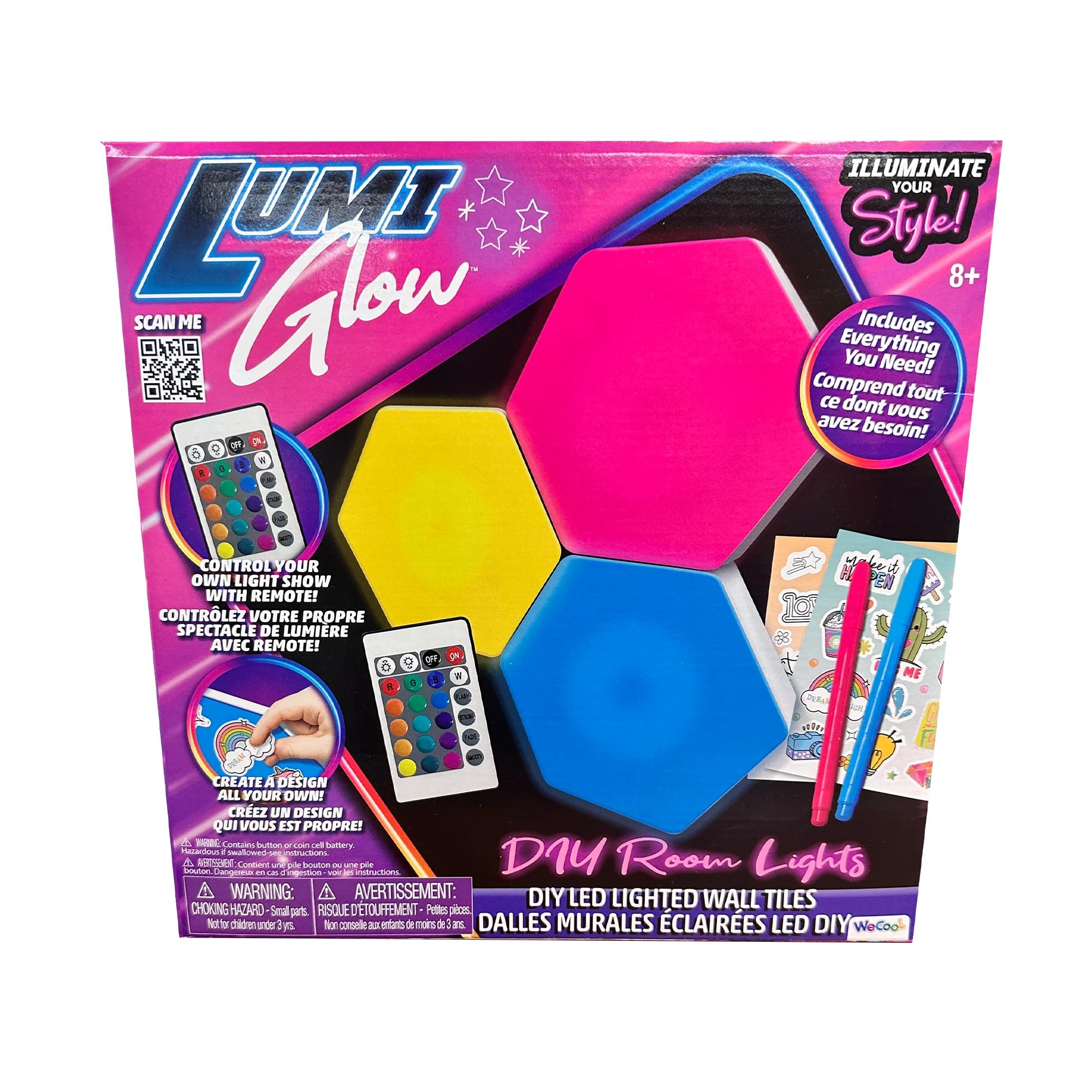 LumiGlow DIY LED Lighted Wall Tiles