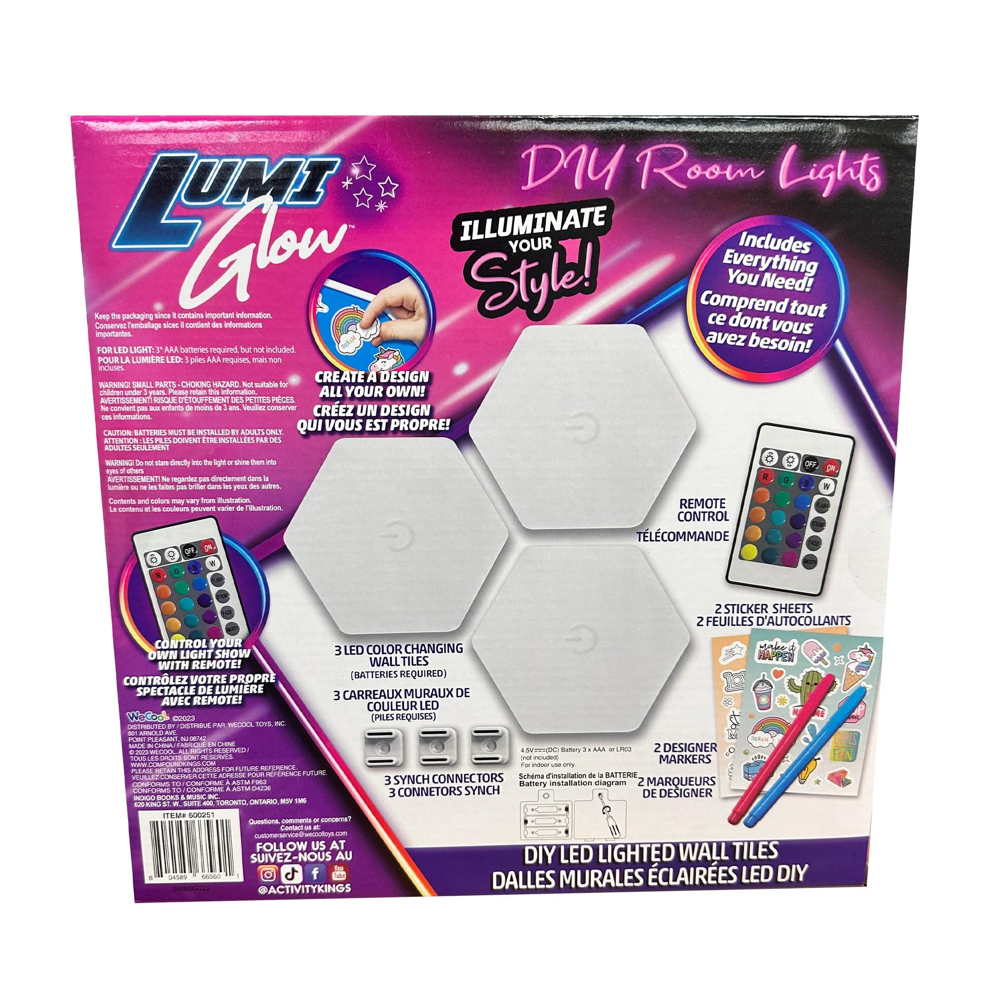 LumiGlow DIY LED Lighted Wall Tiles