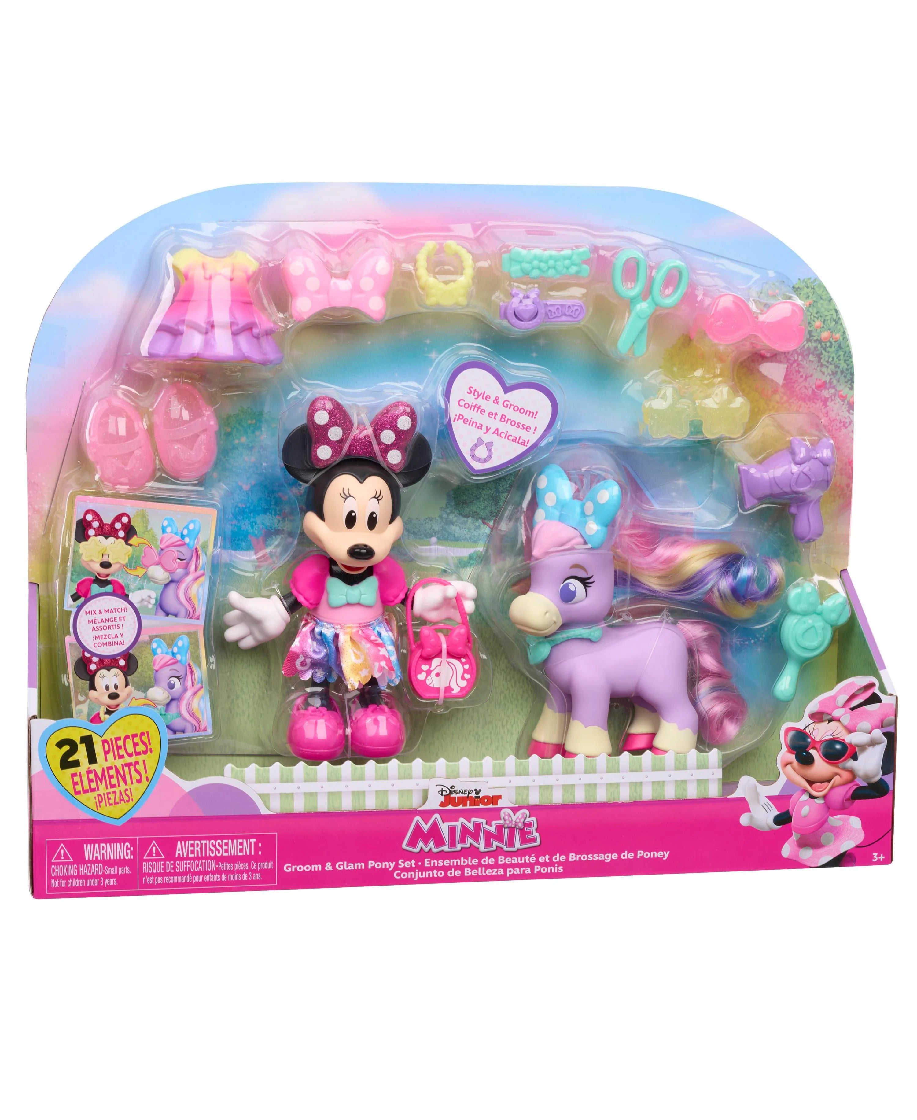 Disney Junior Minnie Mouse Groom & Glam Pony Set