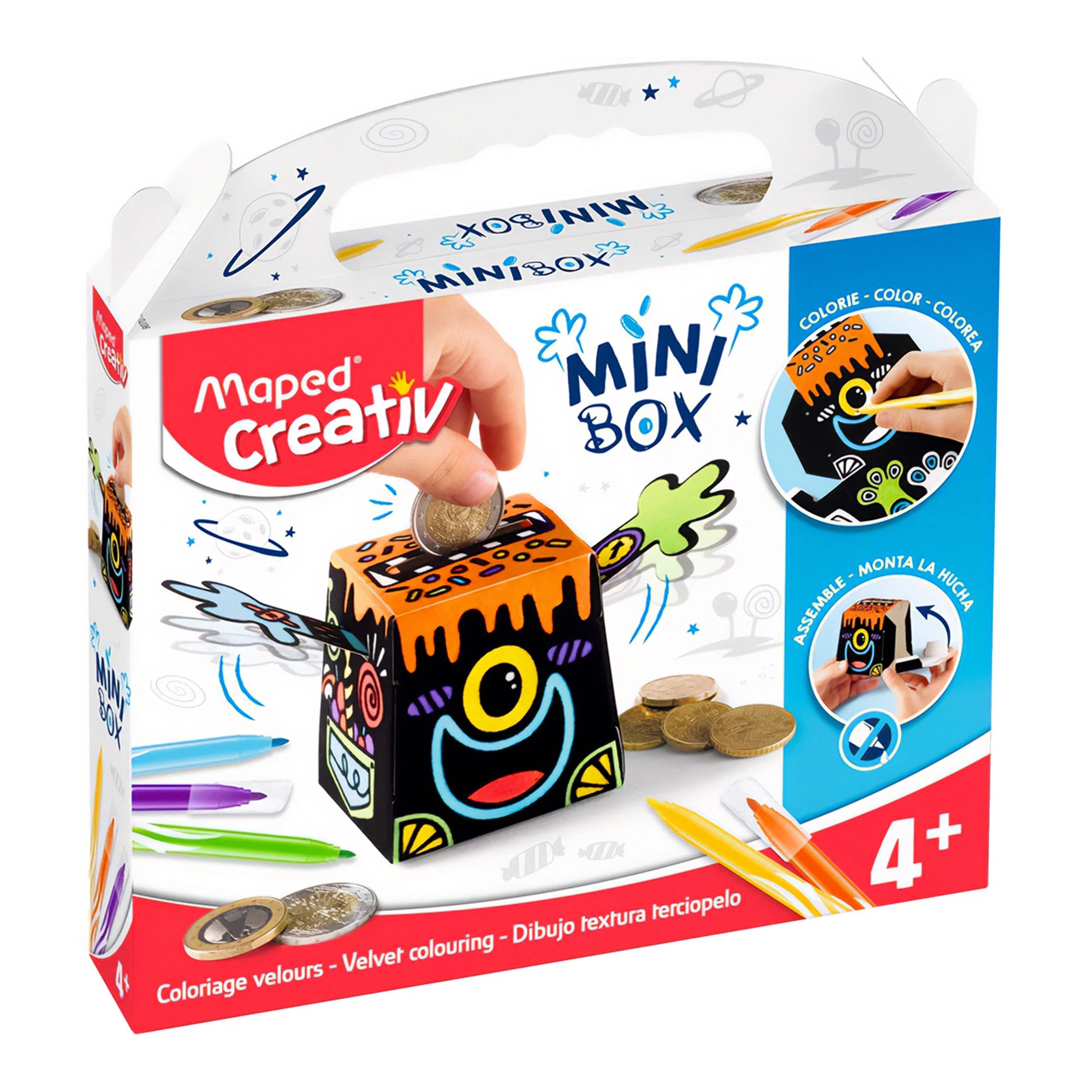 Maped Creativ Mini Box - Velvet Colouring Money Box