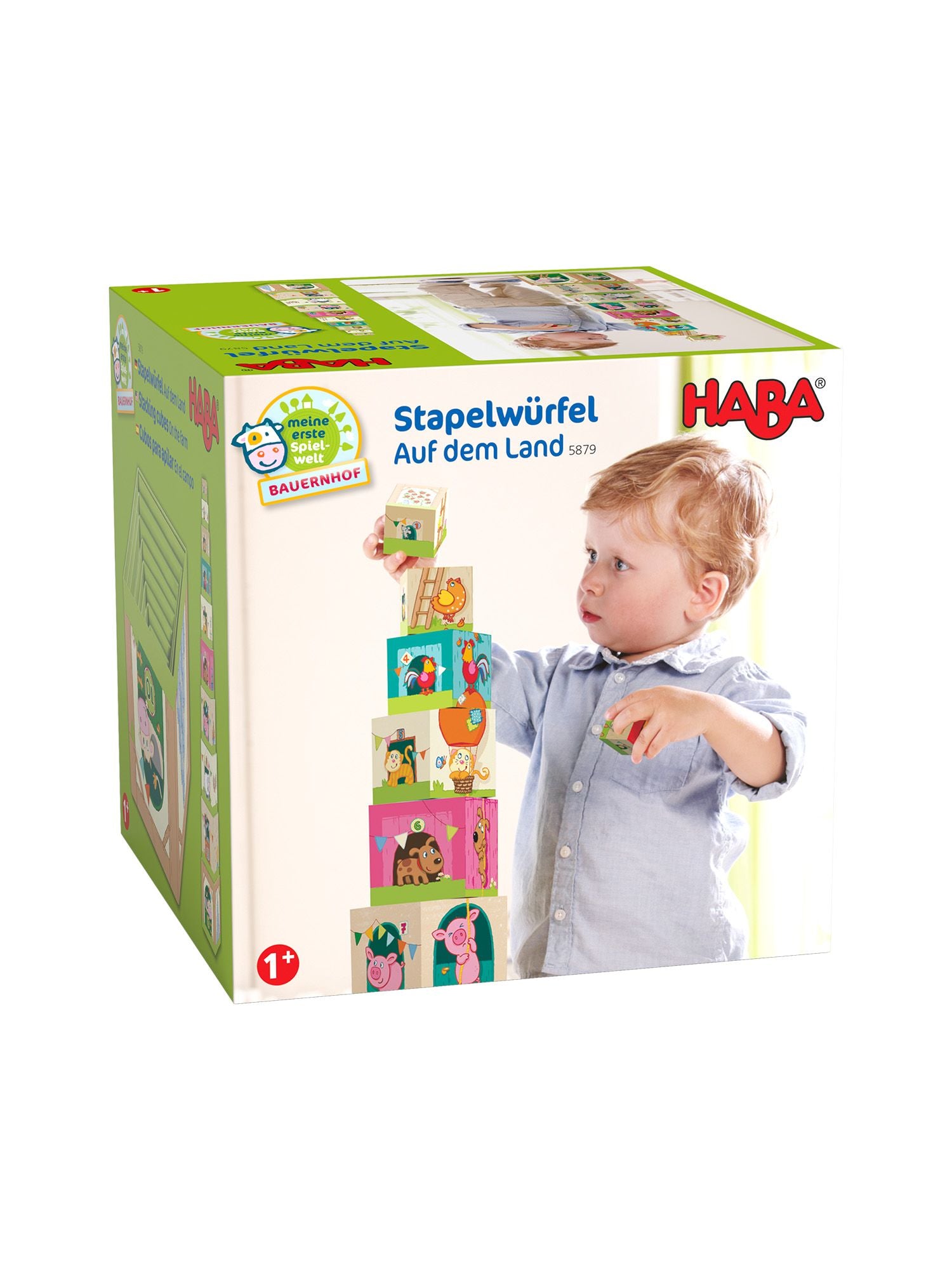 HABA On the Farm Stacking Cubes toy set