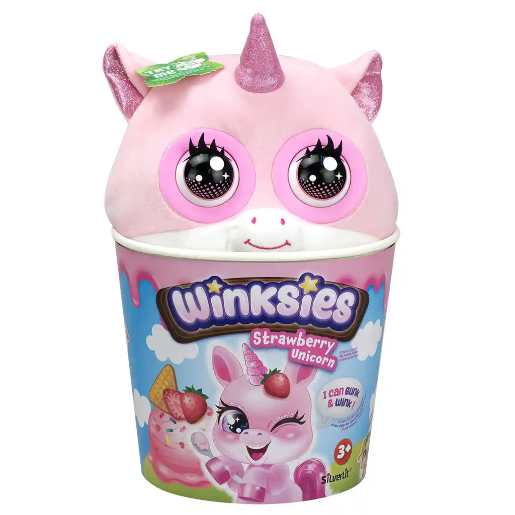 Silverlit Winksies Strawberry Unicorn plush toy