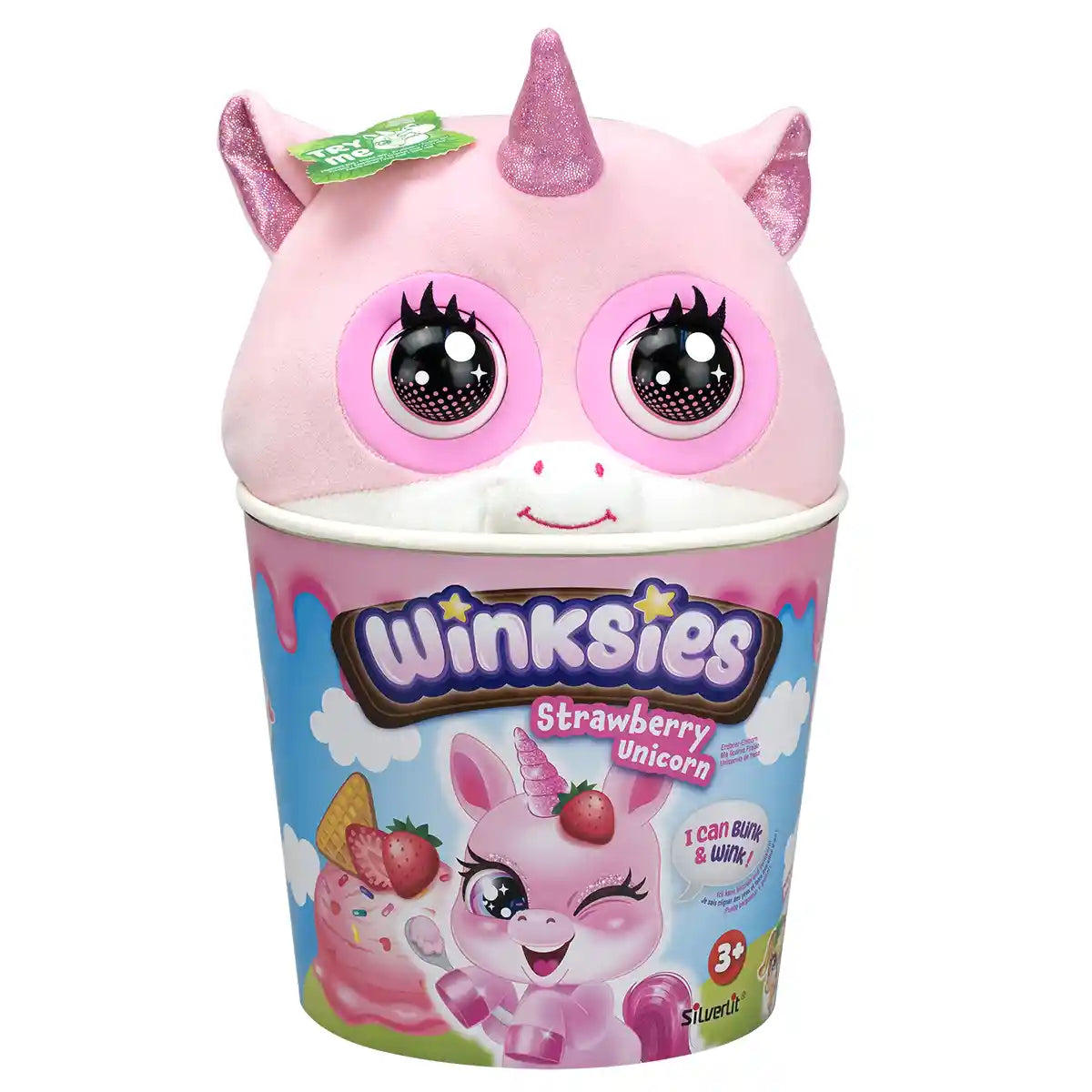 Silverlit Winksies Strawberry Unicorn plush toy