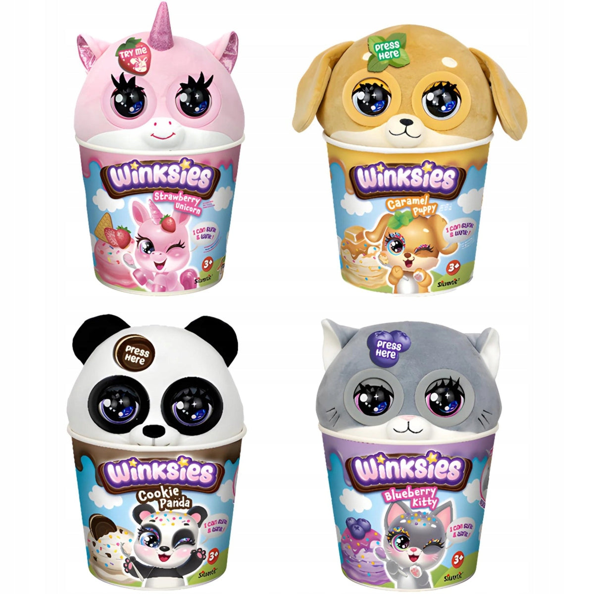 Silverlit Winksies Strawberry Unicorn plush toy