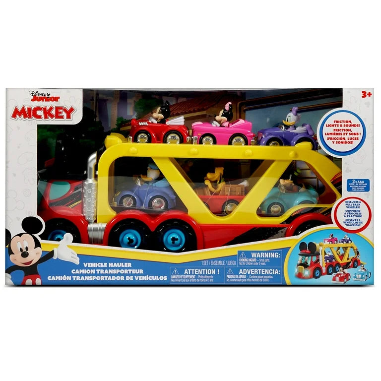 Disney Junior 19-inch Vehicle Hauler Mickey Mouse Light & Sounds Toy Truck Set