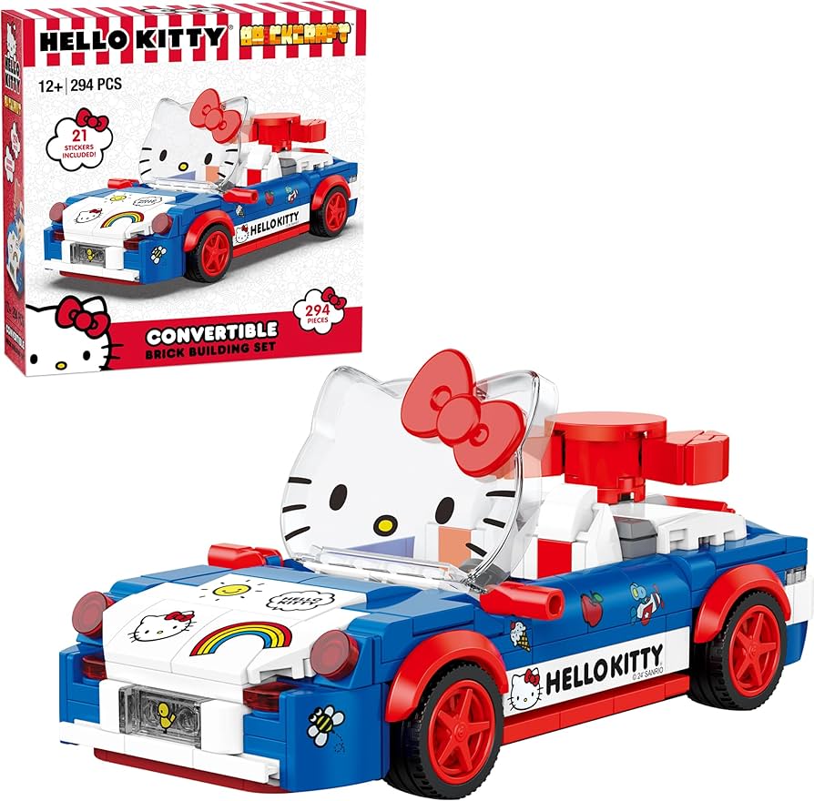Brickcraft Sanrio Hello Kitty Custom Convertible 294-Piece Building Set
